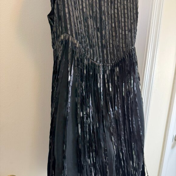 Alice & Olivia black silk sleeveless cocktail dress Sz M - Picture 11 of 12